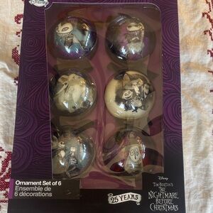 Disney The Nightmare Before Christmas Ornament Set - Black and Purple